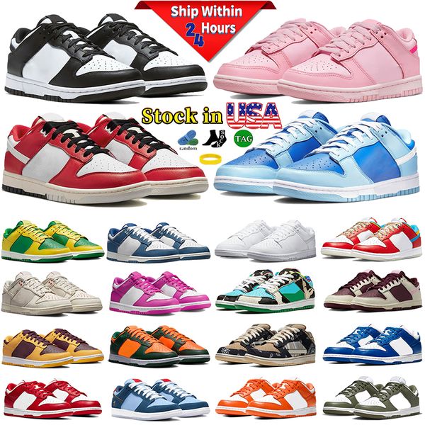 

designer low casual shoes local warehouse mens womens shoe white black panda grey fog og sneakers triple pink unc chunky argon men stock in