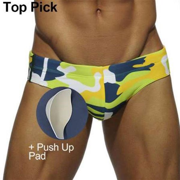 

push up men's swim briefs low waist swimwear men new swimming trunks camouflage swimsuits gay mens swimwear swimming sho251f