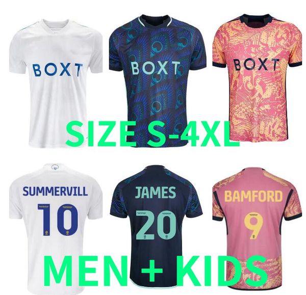 

s-4xl 23 24 summerville bamford soccer jerseys leeds uniteds adams klich harrison kit 2023 2024 llorente sinisterra james football shirt uni, Black;yellow