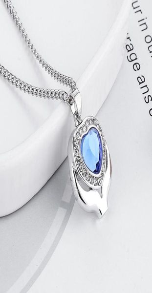 

mini cremation stainless steel heart hand keepsake jewelry ash holder memorial urn necklace funeral locket 6yt03 necklaces or1ej7367178, Silver