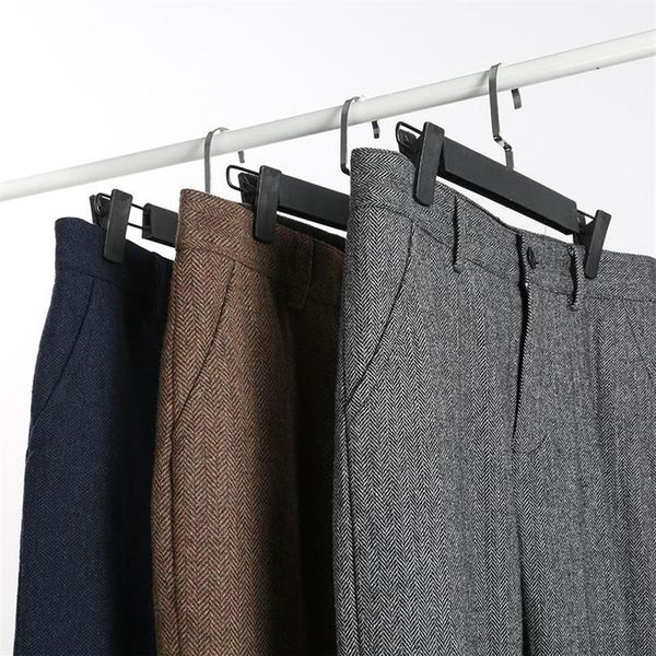 

men's suits & blazers men trousers long pants wool tweed leisure cotton male gentleman herringbone business suit pant for wed3273, White;black
