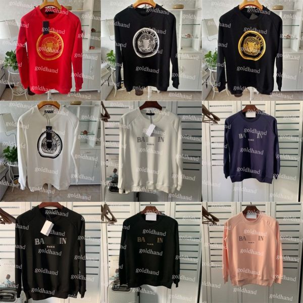 

mens womens hoodie sweatshirts sweat designer round neck casual hoodies letter printed pullover hoody, Black