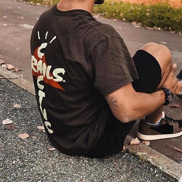 

summer spring usa trails assn foaming letters men's t-shirts luxury fashion cactus hip hop men women skateboard high street s3445, White;black