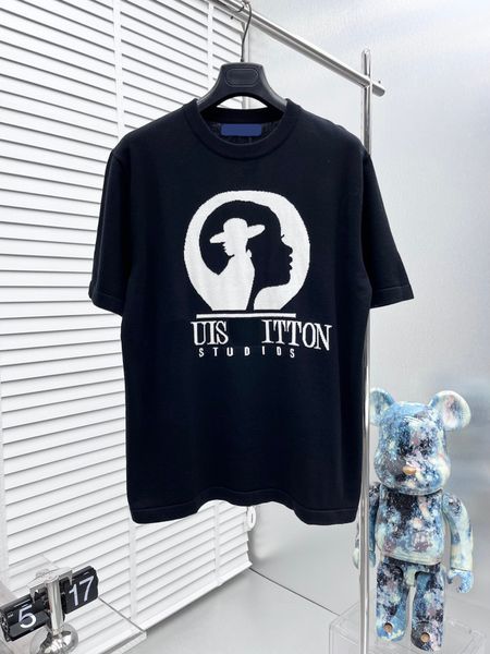 

men's plus tees & polos round t-shirts neck embroidered and printed polar style summer wear with street pure cotton efe 23r2f, Black;brown