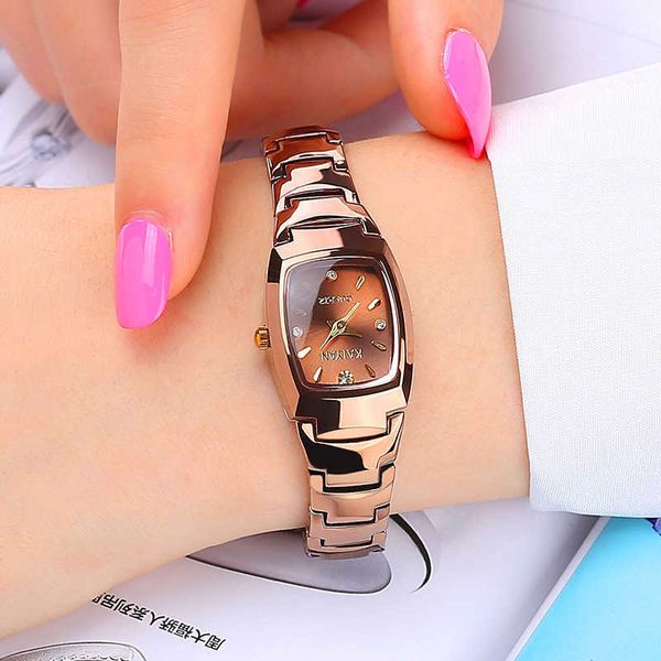 

women's watch alloy quartz ladies rose gold wrist watch waterproof 3atm tungsten steel color, Slivery;golden
