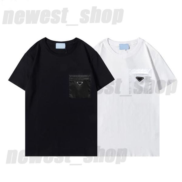 

summer designer tshirts mens letter print t shirt designers triangle pocket t shirts paris clothes short sleeve t-shirt womens loo245y, White;black