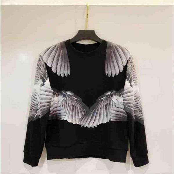 

20ss france latest spring summer sweater fashion angel wings jogging hoodies men women casual cotton baseball shirt hoodie 05275e, White;black