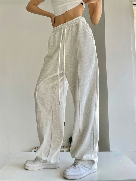 

womens pants capris korean fashion joggers sweatpants women harajuku hip hop gray wide leg track oversized baggy sportswear trousers female, Black;white