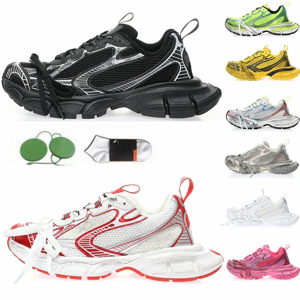 

3xl designer shoes triple black white beige pink gym red worn-out yellow black green volt grey dirty old sneakers for men women luxury plate