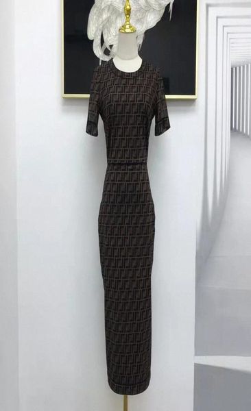 

dresses classic vintage knit dress fashion letter women pattern knittedshort sleeve womens clothing crew neck autumn 4459127, Black;gray