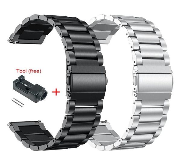 

watch bands 22mm strap for ticwatch pro 2021pro 3gtxs2e2 band watchband metal stainless steel replace bracelet wristband4729204, Black;brown