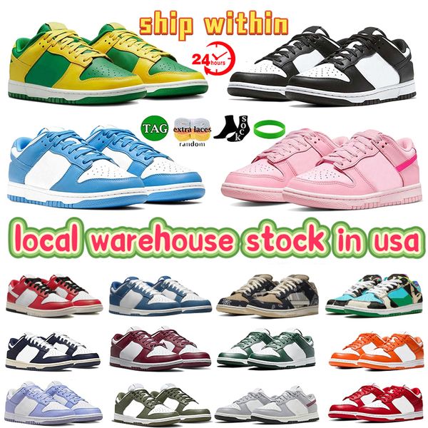 

local warehouse designer casual shoes casual stock in usa low white black panda rose whisper unc triple pink green women sneakers trainers f
