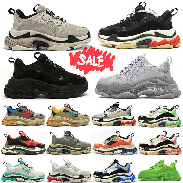 

2023 designers crystal bottom women mens casual shoes trainers platform triple s black white red blue brand paris flat multi-color chaussure