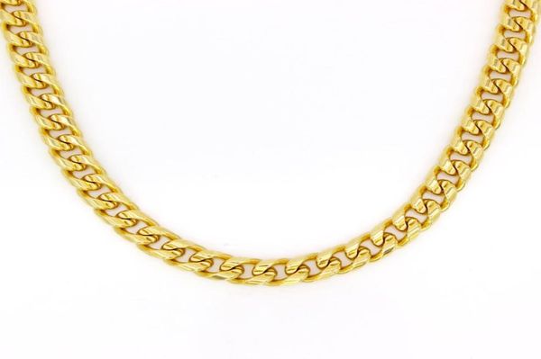 

real 10k yellow gold filled miami cuban chain necklace 24quot inch custom box lock men 10mm width 5mm thickness heavy3960728, Silver