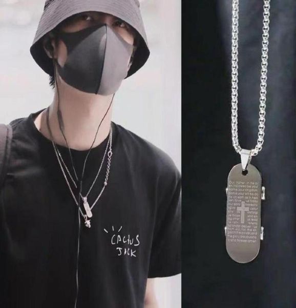 

punk skateboard cross stainless steel chains necklaces men jewerly gold silver color gothic necklaces pendants collier27764678009349