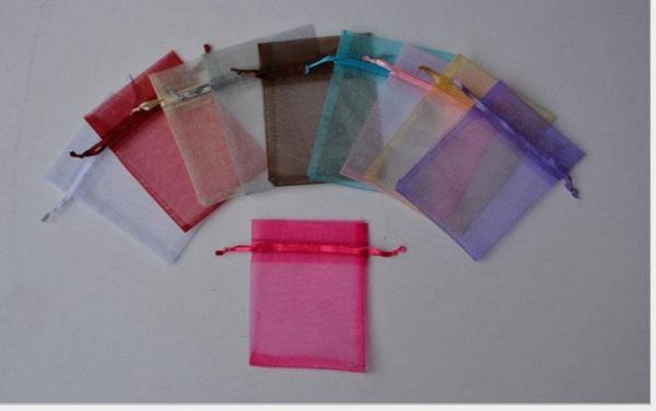 

57cm 500pcs mixed jewelry box luxury organza jewelry pouches gifts bags for ring wedding gifts diy1511930, Pink;blue