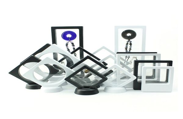 

jewelry stand packaging display 3d floating frame case shadow box with a picture rings pendant necklace coins medals presentation 4299317, Black