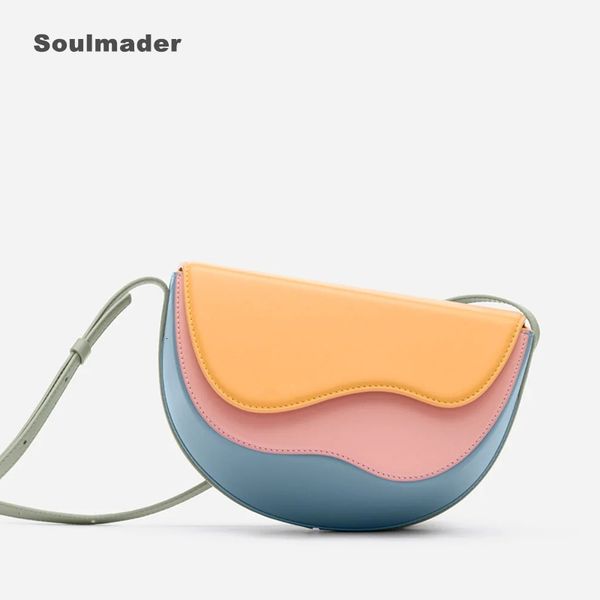 

evening bags rainbow flap shoulder bag summer designer half moon sadle geometry box shoulder bag wholesale 230811