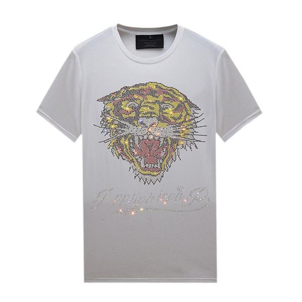

vintage rhinestone t shirts for men women casual summer - designer white crew neck pullover tees short sleeves346y, White;black
