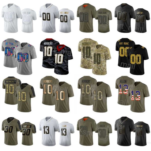 

men football 1 quentin johnston jerseys 10 justin herbert 30 austin ekeler 25 joshua kelley isaiah spiller larry rountree iii mike williams, Black;red