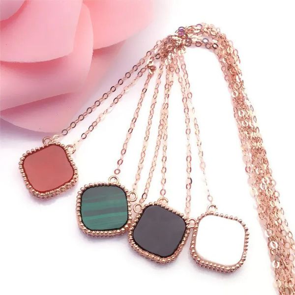 

designer necklace designer jewelry clover necklace titanium steel 18k gold silver women necklace luxury brand four-leaf clover pendant neckl