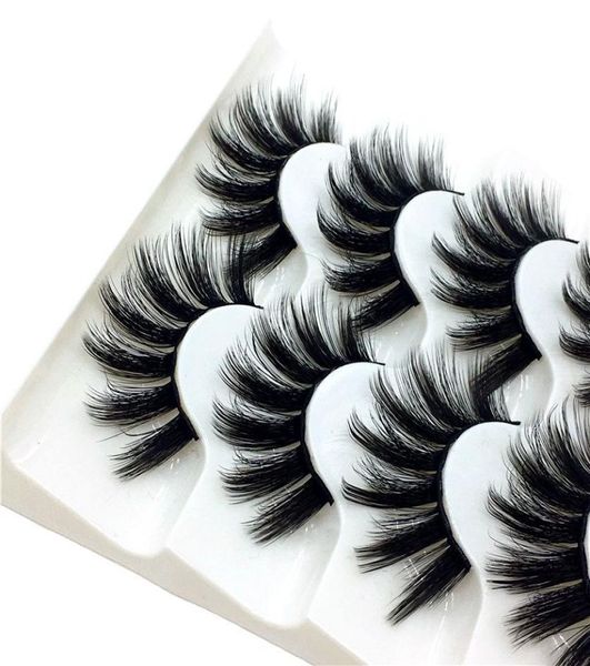 

2020 new 5 pairs 100 real mink eyelashes 3d natural false eyelashes mink lashes soft eyelash extension makeup kit cilios 324361775