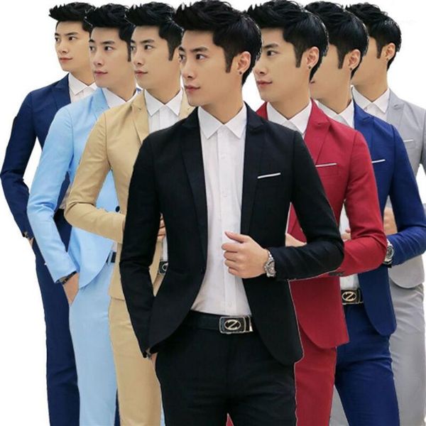 

men's suits & blazers meihuida casual mens slim fit one button suit blazer long sleeve business coat jacket with pocket1293e, White;black