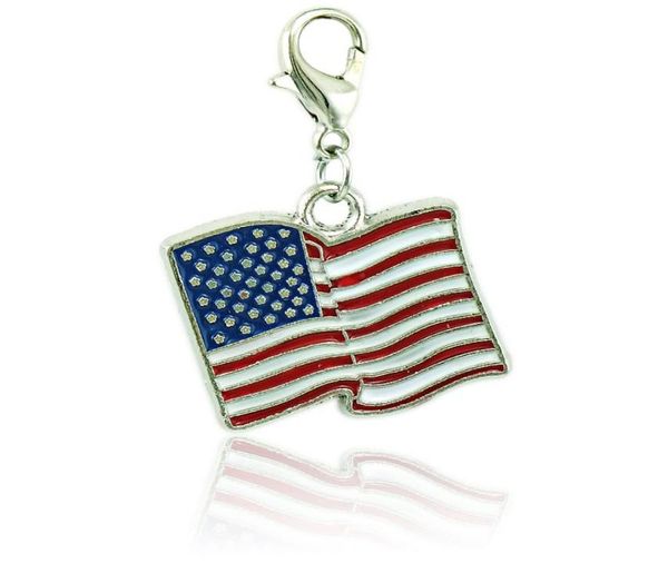 

whole fashion floating charms silver plated national flag lobster clasp charms diy for jewelry making accessories6349853, Bronze;silver