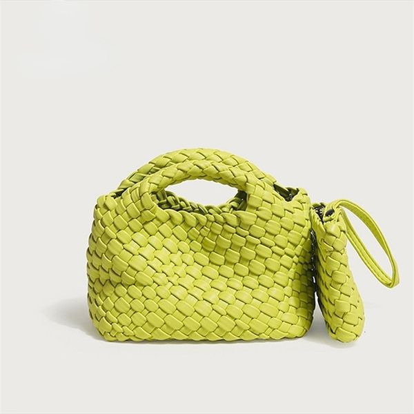 

evening bags women designer woven bag pink green black purple bucket crossbody shoulder bag handle bag handmade handbag summer 230811
