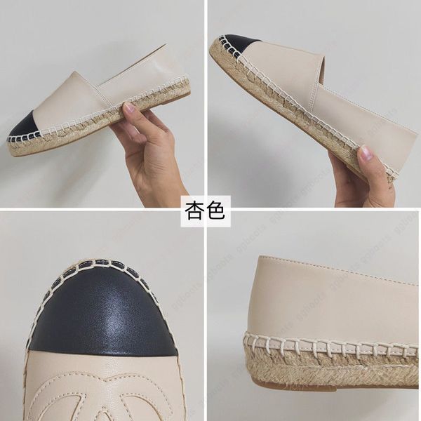 

designers casual women shoes espadrilles summer luxurys ladies flat beach half slippers fashion woman loafers cap toe fisherman canvas shoeo, Black