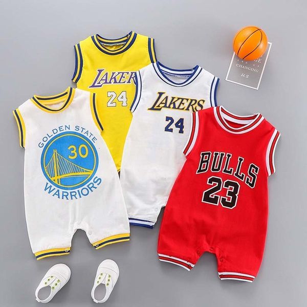 

rompers baby romper football uniform ball clothing baby sport kids boys basketball team jumpsuit soccer clothes 230812, Blue