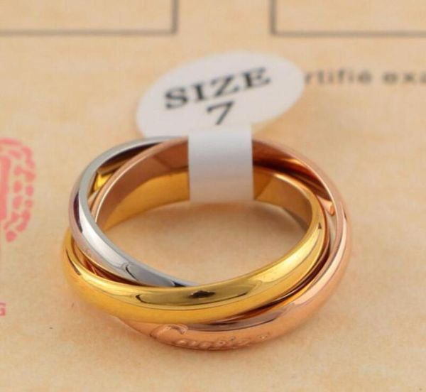 

18k gold plated band rings fashion titanium steel gold silver rose south american gift paty anniversary gold fillde plated men wom6674884