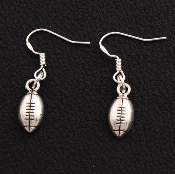 

soccer football sport dangle chandelier earrings 925 silver fish ear hook 30pairslot e567 326x7mm5308248
