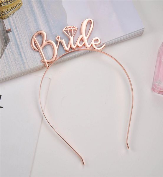 

team bride bridesmaid tiara crown headband bachelorette party bride to be wedding bridal alloy letter headband girls night gift ha5854666, Silver
