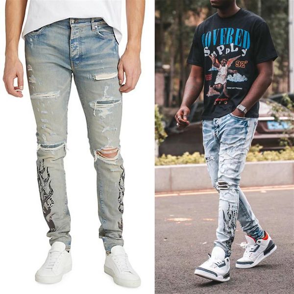 

man jeans men's 5 pocket slim fit stretch denim cotton cowboy pants201g, Blue
