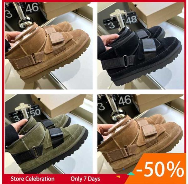 

boots 2022 classic ultra mini hybrid snow boot womens platform aus ankle boot designer woman winter australia wgg short booties thick bottom, Black