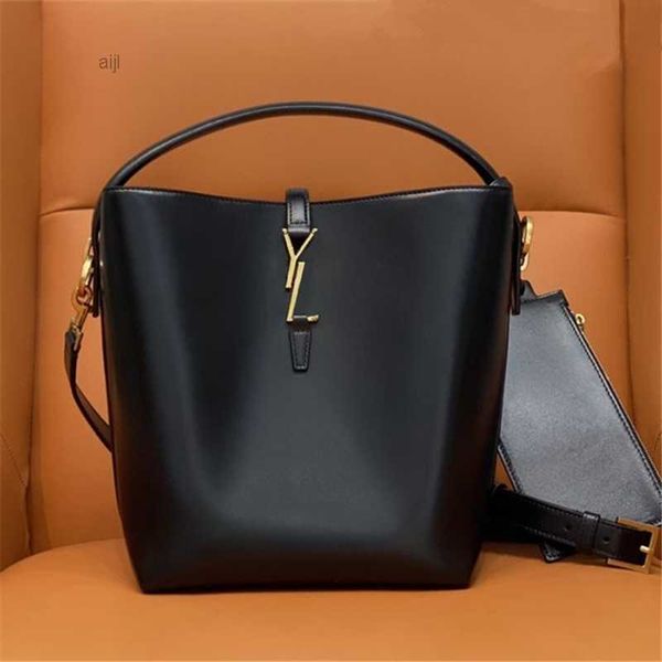 

new le 37 designer bag shiny leather bucket shoulder bags women crossbody tote 2-in-1 mini purse luxurys handbags