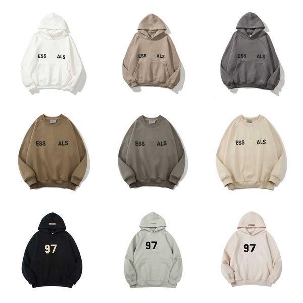 

ess 2023 designer warm hooded hoodies sweater men's women's fashion streetwear pullover sweatshirt loose hoodie couple clothing es, Black