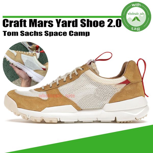 

with box craft mars yard 2.0 running shoes tom sachs space camp yellw grey white mens womens size eur 36-44