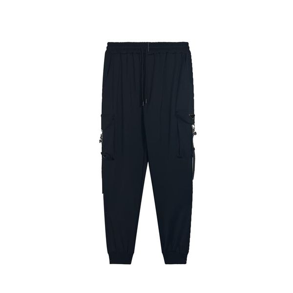 

22ss spring pants men running fashion sweatpants loose imported woven waterproof nylon fabric feel smooth soft and delicate ribbed240h, Black