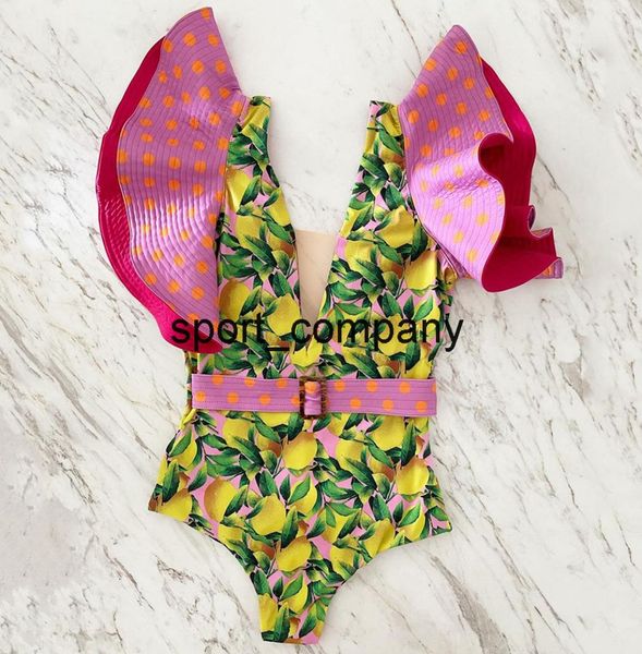 

2022 one piece swimsuit women swimwear push up monokini ruffle swim suit bathing suit summer beach wear female5194009