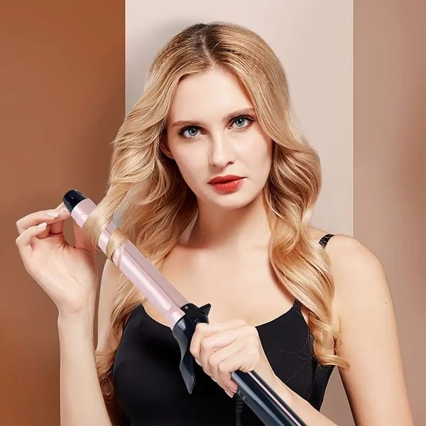 

1.25 inch hair curling wands professional curling iron with 60 minute timed shutdown, 5 gear temperature regulation, Black