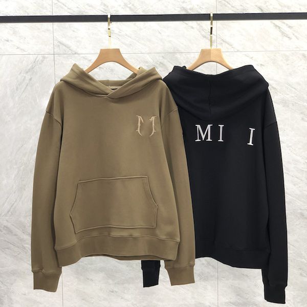 

2023 designer hoodie embroidered bone letter logo ring hoodie, Black