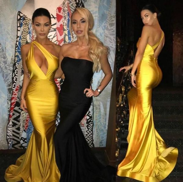 

2020 one shoulder prom dresses long formal evening party gowns mermaid oscar red carpet celebrity dresses vestidos de fiesta 4878850, Black;red