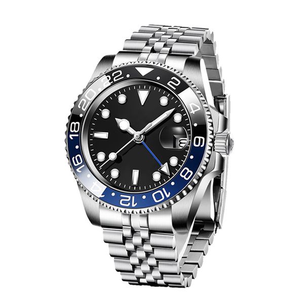 

mens watchs womens watches mechanical automatic watchs 40mm ring sapphire slide buckle movement blue pink luminous watch waterproof gifts fr, Slivery;brown