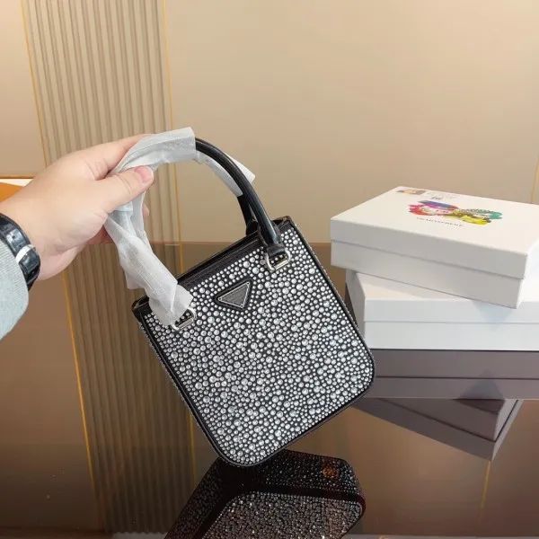 

women bags totes diamond inlaid vegetable basket handbag shoulder bags fashion shopping satchels crossbody messenger bag luxury designer pur