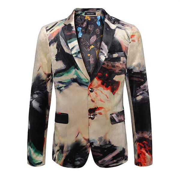 

men's suits & blazers blazer male british single breasted flower party men suit jacket fashion oversize 5xl slim fit264z, White;black