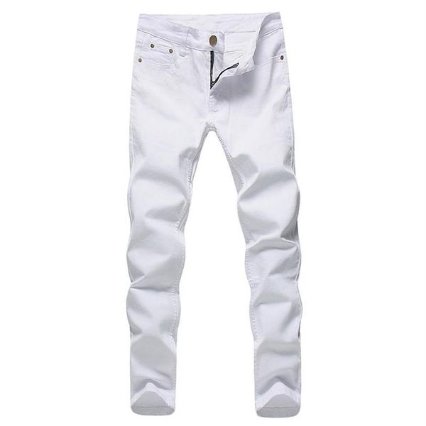 

2020 fashion slim male white jeans men's trousers mens casual pants skinny pencil pants boys hip hop pantalon ho231z, Blue
