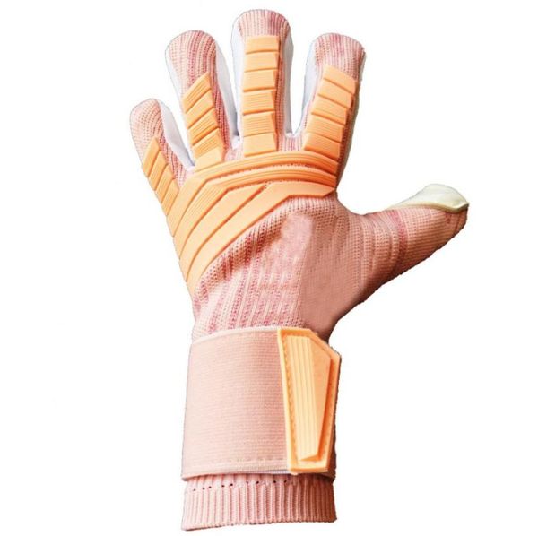 

adults size soccer goalkeeper gloves professional thick latex soccer goalie gloves without finger protection14409429236491, Black