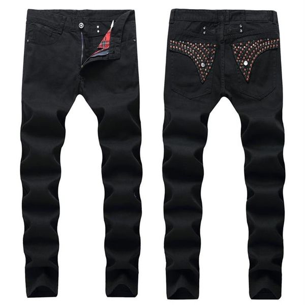 

2020 new mens straight slim fit biker jeans with zip men s clothing distrressed hole streetwear style luxury robin jeans249f, Blue